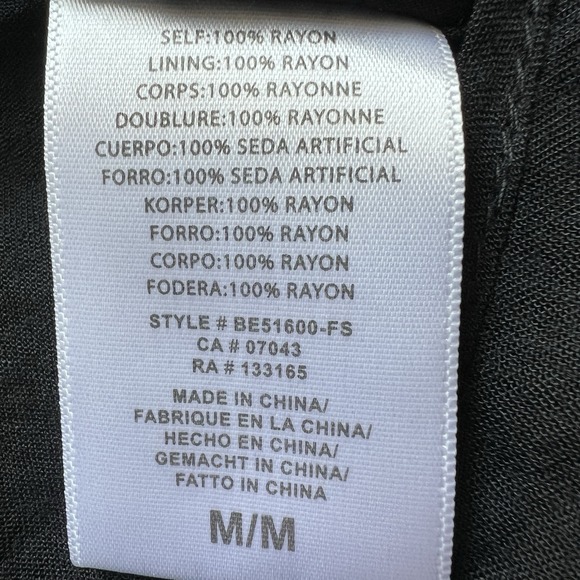 Anthropologie‎ Eri Ali Black Short Dress Embroidered Flowers Ruffled Sleeves M - Picture 7 of 10